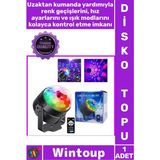 Wintoup #diskotopu Rgb Kristal Yarım Küre Parti Sahne Işık Sistemi Renkli Kumandalı Sese Duyarlı Disko Topu - Çok Renkli