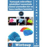 Wintoup #eldiven Yumuşak Püsküllü Çizmez Yüksek Emiş Güçlü Boya Koruyucu Mikrofiber Araç Yıkama Eldiveni - Tek Ebat - Çok Renkli
