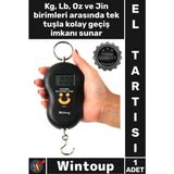 Wintoup #eltartısı Bagaj Valiz Ölçer Elektronik Dijital El Kantarı 10 gr Hassas 50 kg Terazi Gülen Yüz Tartı - Çok Renkli