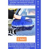 Wintoup Ergonomik Oto Iç Dış Bakım Temizlik Çizilme Önleyen Özel Püskül Premium Araba Yıkama Eldiveni 2 Adet - 1 - Çok Renkli