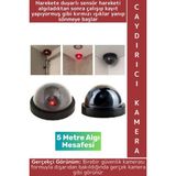 Wintoup Ev Dükkan Kırmızı Işıklı Hareket Sensörlü 5 Metre Algı Mesafeli Pilli Güvenlik Caydırıcı Dome Kamera - 1