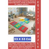 Wintoup Ev Kreş Çocuk Odası Görsel Algı Eğitici Dayanıklı Esnek Canlı Renk Sayılar Puzzle Yer Matı 9 Parça - 1 Adet