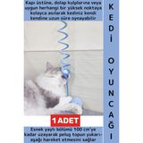 Wintoup Evcil Hayvan Pet Ilgi Çekici Sevimli Eğitici Elastik Yaylı Asılabilir Peluş Kedi Oyun Oltası 100 cm - Çok Renkli