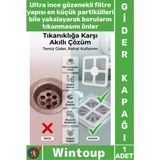 Wintoup #giderkapağı Banyo Mutfak Süzgeci Filtre Kapatıcı Pislik Tutucu Kendinden Yapışkanlı Gider Kapağı - Tek Ebat - Çok Renkli