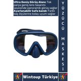 Wintoup #gözlük Konforlu Sızdırmaz Buğu Önleyici Ultra Geniş Görüş Ayarlanabilir Deniz Dalış Yüzücü Maskesi - Standart - Çok Renkli