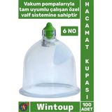 Wintoup #hacamat Yüksek Kaliteli Geleneksel Tedavi Klinik Tıbbi Malzeme Dayanıklı Vakumlu Profesyonel Hijyen 100 Adet 6 No Hacamat Kupası - Çok Renkli