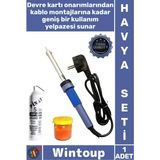 Wintoup #havyaseti Profesyonel Elektronik Onarım Seti Kaliteli Lehim Kalem Havya 40 W 3 Parça Şık Özel Set - Tek Ebat