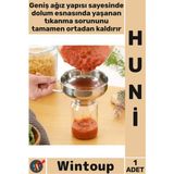 Wintoup #huni Mutfak Konserve Reçel Sos Dolum Sağlam Kaliteli Paslanmaz Çelik Geniş Ağızlı Kavanoz Hunisi - Çok Renkli