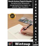 Wintoup #kalem Çocuk Koleksiyonluk Ofis Okul Hediye Ergonomik Yazı Karakter Şık Anime Figür Tükenmez Kalem - Tek Ebat