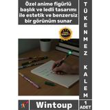 Wintoup #kalem Işıklı Figürlü LED Koleksiyonluk Hediye Ofis Okul Tasarım Anime Figür Ledli Tükenmez Kalem - Tek Ebat