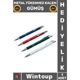 Wintoup #kalem Lüks Ofis Hediyelik Şık Ergonomik Dayanıklı Tasarım Profesyonel Metal Tükenmez Kalem Gümüş - Çok Renkli - Tek Ebat