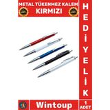 Wintoup #kalem Lüks Ofis Hediyelik Şık Tasarım Kaliteli Çelik Gövde Imza Gereci Metal Tükenmez Kalem Kırmızı - Çok Renkli - Tek Ebat