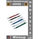 Wintoup #kalem Lüks Ofis Hediyelik Şık Tasarım Kaliteli Çelik Gövde Özel Imza Metal Tükenmez Kalem Gümüş - Çok Renkli - Tek Ebat