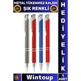 Wintoup #kalem Lüks Ofis Tipi Hediyelik Şık Ergonomik Dayanıklı Tasarım Kaliteli Metal Tükenmez Kalem Gun - Çok Renkli - Tek Ebat