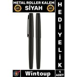 Wintoup #kalem Premium Lüks Tasarım Hafif Akıcı Yazım Günlük Anı Fuar Seminer Ofis Kırtasiye Babalar Öğretmenler Günü Hediyelik Imza Kalemi Şık Kaliteli Mürekkepli Metal Roller Kalem Siyah - Çok Renkli - Tek Ebat