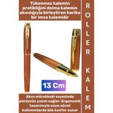 Wintoup #kalem Pürüzsüz Yumuşak Kolay Estetik Yazım Anneler Babalar Öğretmenler Günü Hediyelik Not Hatıra Anı Defteri Günlük Tutma Çok Şık Gold Detaylı Imza Metal Roller Kalem - Çok Renkli - 1