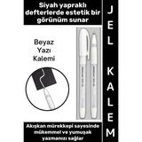 Wintoup #kalem Sızdırmaz Kapak Akıcı Mürekkep Yumuşak Yazım Siyah Kara Deftere Yazım Için Günlük Not Anı Hatıra Şiir Dekoratif Hediyelik Çok Şık 1 mm Elmas Uç Beyaz Jel Kalem - Çok Renkli
