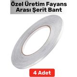 Wintoup Kaliteli Kendinden Yapışkanlı Duvar Karo Zemin 5 mt x 0.5 cm Gri Fayans Arası Şerit Bant 4 Ad
