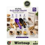 Wintoup #kaşık Hassas Mutfak Tartı Gıda Mama Kahve Terazili 800 gr Ölçme Kapasiteli Şık Dijital Ölçü Kaşığı - Çok Renkli