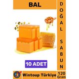 Wintoup #katısabun %100 Doğal Bitkisel El Yüz Saç Vücut Cilt Için Organik Bal Sabunu 120 Gram 10 Adet