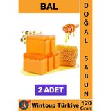 Wintoup #katısabun %100 Doğal Bitkisel El Yüz Saç Vücut Cilt Için Organik Bal Sabunu 120 Gram 2 Adet