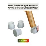 Wintoup Kayma Çizilme Gürültü Önleyici Mobilya Masa Sandalye Zemin Koruyucu Silikon Pabuç Ayak Kılıfı 12ADET