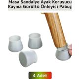 Wintoup Kayma Çizilme Gürültü Önleyici Mobilya Masa Sandalye Zemin Koruyucu Silikon Pabuç Ayak Kılıfı 4 Adet