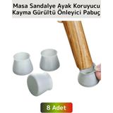Wintoup Kayma Çizilme Gürültü Önleyici Mobilya Masa Sandalye Zemin Koruyucu Silikon Pabuç Ayak Kılıfı 8 Adet