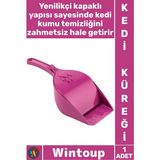 Wintoup #kedi Hijyenik Koku Önleyici Pratik Kum Tasarrufu Sağlayan Sağlam Kapaklı Kedi Tuvalet Küreği - Tek Ebat