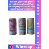 Wintoup #kedibakım Pet Evcil Hayvan Güçlü Yapışkanlı Pratik Temizlik Kağıdı Kıyafet Giysi Koltuk Kedi Köpek Tüy Alıcı Yedek Tüy Toplama Rulosu - Tek Ebat - Çok Renkli