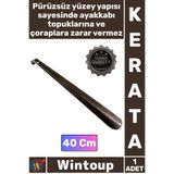 Wintoup #Kerata Sağlam Kalın Demir Dayanıklı Ergonomik Uzun Ayakkabı Çekeceği Kerata Metal Çekecek 40 Cm