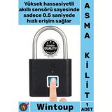 Wintoup #kilit Biyometrik Su Geçirmez Hızlı Kapı Dolap Valiz Mini Akıllı Parmak Izi Ile Çalışan Asma Kilit - Renkli