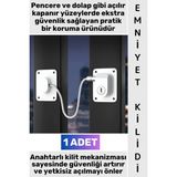 Wintoup #kilit Montaj Gerektirmeyen Kendinden Yapışkanlı Kapı Pencere Dolap Çocuk Bebek Odası Ev Ofis Iş Yeri Şık Estetik Pratik Plaka Halatlı Anahtarlı Emniyet Kilidi - Renkli