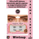 Wintoup #kirpik Güçlü Mıknatıslı Doğal Görünüm Kolay Kullanım Yapıştırıcısız Tasarım Mıknatıslı Takma Kirpik - Çok Renkli