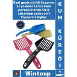 Wintoup #kürek Topaklanan Hijyenik Delikli Ergonomik Elekli Dayanıklı Büyük Boy Kedi Kumu Temizleme Küreği - Tek Ebat