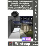 Wintoup #Lamba Güneş Enerjili Bahçe Aydınlatma Teras Balkon Ledli Hareket Sensörlü Solar Dış Mekan Lambası