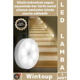 Wintoup #lamba Şarjlı USB Mıknatıslı Mutfak Dolap Içi Gece Armatürü Kızılötesi Hareket Sensörlü LED Lamba - Tek Ebat