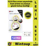 Wintoup #lehim Profesyonel Elektronik Devre Tamir Flux Güclü Hizli Erime 2'li Lehim Teli Pasta Seti 1.2 mm - Tek Ebat