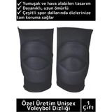 Wintoup Luxery Özel Üretim Esnek Yumuşak Koruyucu Unisex Voleybol Futbol Dizliği - Siyah