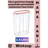 Wintoup #mamakabı Hava Geçirmez Kapaklı Taze Tutan Plastik Mutfak Saklama Kabı Mama Kabı 2.4 Litre - Tek Ebat