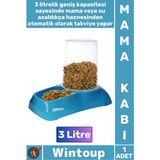 Wintoup #mamakabı Kedi Köpek Otomatik Akıllı Hazne Plastik Büyük Boy Kaliteli Hazneli Su Mama Kabı 3 Litre - Tek Ebat