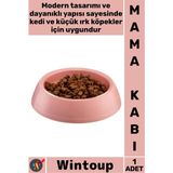 Wintoup #mamakabı Sağlam Dayanıklı Plastik Yıkanabilir Kedi Köpek Evcil Hayvan Kabı Büyük Yuvarlak Mama Kabı - Tek Ebat
