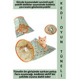 Wintoup #oyuncak Evcil Hayvan Pet Interaktif Sevimli Pati Gözetleme Delikli Ilgi Çekici Peluş Fare Oyuncaklı Katlanabilir Hışırtılı Kedi Oyun Tüneli Çantası - 1 - Çok Renkli