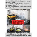 Wintoup Özel Isıya Dayanıklı Katlanabilir Kolay Temizlenir Kızartma Pişirme Yağ Koruyucu Alüminyum Paravan