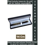 Wintoup Özel Model Dekoratif Koleksiyon Hediyelik Çok Şık Kutulu Osmanlı Arması Tükenmez Kalem 14 cm - 1 Adet - Çok Renkli