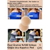 Wintoup Özel Üretim Kadın Ten Meme Iç Giyim %100 Silikon Göğüs Ucu Kapatan Gizleyen Ped Nipple Pad 7 cm - Standart