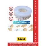 Wintoup Özel Üretim Kapı Altı Pencere Rüzgar Toz Isı Böcek Haşere Önleyen Rüzgar Kesici Bant 3 cm x 5 Metre - Çok Renkli - 1 Adet