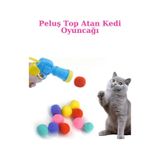 Wintoup Özel Üretim Peluş Top Fırlatan Kedi Oyun Tabancası Seti cok-renkli