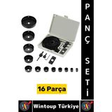 Wintoup #pançseti Dayanıklı Ağaç Kesme Testere Matkap Ucu Takımı Alçıpan Tavan Kesme 16 Parça Panç Seti - Tek Ebat - Çok Renkli