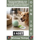 Wintoup #pet Evcil Hayvan Küçük Irk Köpek Avcılık Masaj Diş Kaşıma Sesli Dikenli Kedi Oyuncağı Topu 2 Adet - Çok Renkli